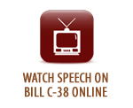 Watch Speech on Bill C-38